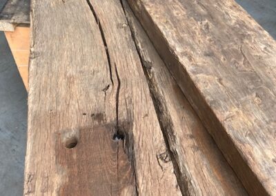 Eiken spoorplanken