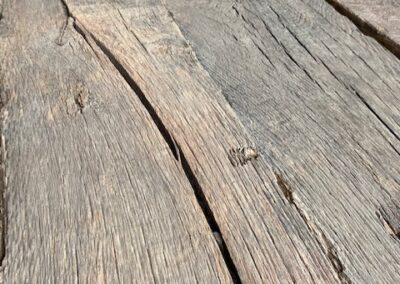 Oud eiken spoorplanken