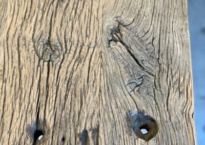 Geborstelde eiken wagonplank